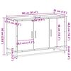 vidaXL Dulap pentru chiuveta de baie stejar afumat 90x33x60 cm lemn