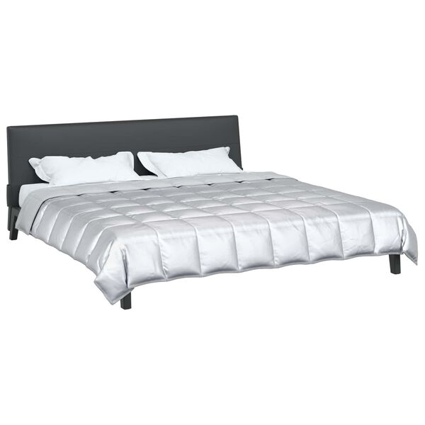 vidaXL Pilotă de vară Argintiu 240 x 200 cm Satin și Microfibra