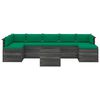 vidaXL Set mobilier grădină paleți cu perne, 8 piese, lemn masiv pin