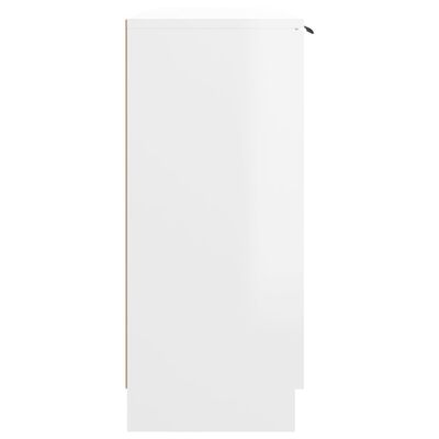 vidaXL Servantă, alb extralucios, 90,5x30x70 cm, lemn prelucrat