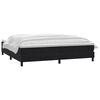 vidaXL Pat box spring cu saltea, negru, 180x220 cm, catifea