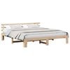 vidaXL Cadru de pat natural 200 x 200 cm Lemn de pin masiv