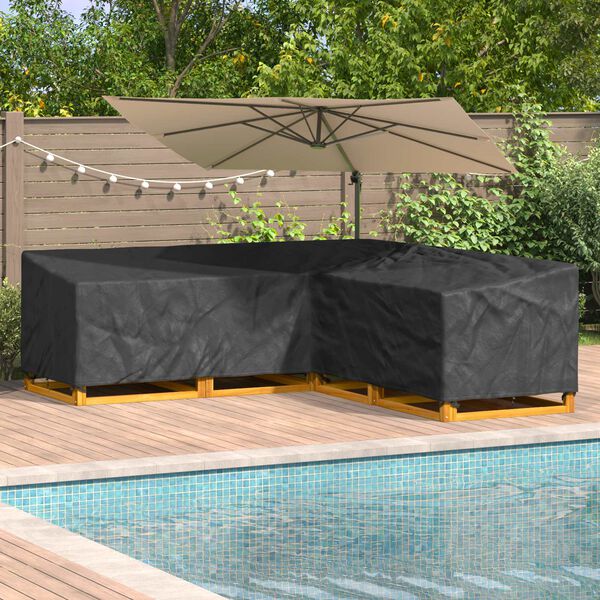 vidaXL Husă pentru mobilă Negru 255 x 255 x 80 cm Material Oxford 420D