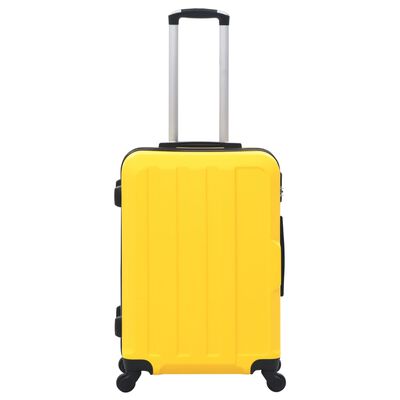 vidaXL Set valize carcasă rigidă, 3 buc., galben, ABS
