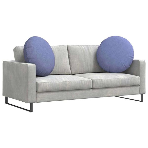 vidaXL Perne de Șezut 2 pcs Albastru Jeans &Oslash;60 x 21 cm țesătură