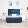 vidaXL Cadru de pat cu headboard albastru 160 x 200 cm țesătură