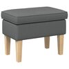 vidaXL Taburet Gri &icirc;nchis 55 x 35 x 41 cm Țesătură