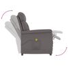 vidaXL Fotoliu de masaj, gri, piele ecologică