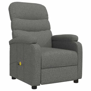 vidaXL Fotoliu de masaj, gri &icirc;nchis, material textil