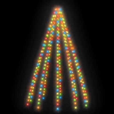 vidaXL Instalație brad de Crăciun cu 250 LED-uri, multicolor, 250 cm