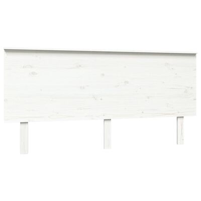 vidaXL Tăblie de pat, alb, 164x6x82,5 cm, lemn masiv de pin