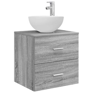 vidaXL Chiuvetă de baie suspendată Sonoma gri 49,5 x 35 x 63 cm