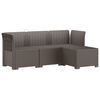 vidaXL Sofa de Grădină 4-Locuri Aspect Ratan PP Gri deschis