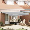 vidaXL Copertină retractabilă antracit/alb, 4,5x3 m, textil/aluminiu