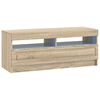 vidaXL Cabinet TV cu LED Stejar Sonoma Lemn prelucrat