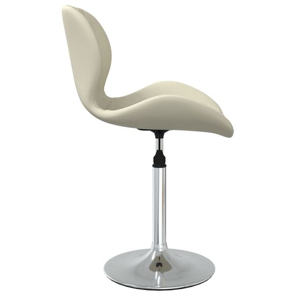 vidaXL Scaune de masă pivotante, 4 buc., crem, catifea