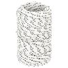 vidaXL Fr&acirc;nghie &icirc;mpletită pentru barcă, alb, 2 mm x 25 m, poliester