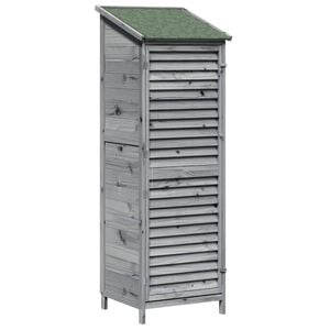 vidaXL Sălaș de grădină Gri 59 x 56 x 176 cm Lemn de Brad Solid