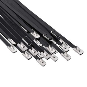 vidaXL Legătură pentru cablu 25 buc. 4,6 x 600 mm Negru