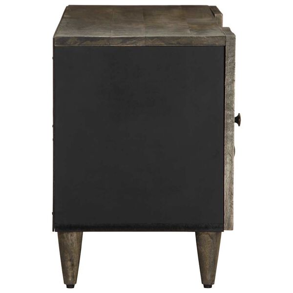 vidaXL Dulap TV Gri deschis 105x33,5x46 cm Lemn masiv Mango