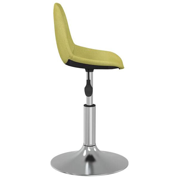 vidaXL Scaune de sufragerie pivotante, 4 buc., verde, material textil