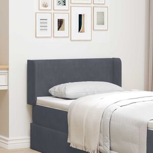 vidaXL Ureche pentru Tăblie Gri 40,5 x 40,5 x 4 cm Catifea