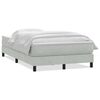 vidaXL Pat continental cu saltea, gri deschis, 120x210 cm, catifea