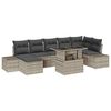 vidaXL Set de canapele pentru grădină 8 pcs Gri deschis Rattan poli
