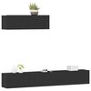 vidaXL Set dulapuri TV, 3 piese, negru, lemn prelucrat