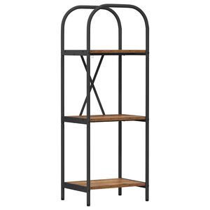 vidaXL Raft pentru cărți 3 niveluri 40 x 30 x 109 cm Lemn prelucrat