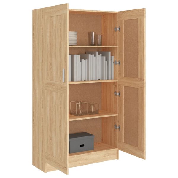 vidaXL Bibliotecă, stejar Sonoma, 82,5x30,5x150 cm, lemn prelucrat