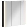 vidaXL Dulap cu oglindă pentru baie Stejar Negru 73.5 x 15.5 x 70 cm