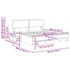 vidaXL Cadru de pat cu sertar Stejar Sonoma 200 x 200 cm Lemn compozit