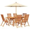 vidaXL Set de dining pentru exterior cu parasolar 8 buc. 6-Locuri