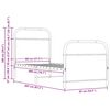 vidaXL Cadru de pat fără saltea 80x200 cm Lemn prelucrat stejar Sonoma