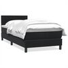 vidaXL Pat box spring cu saltea, negru, 100x210 cm, catifea