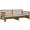 vidaXL Pat de zi extensibil maro miere 2x(80x200) cm lemn masiv de pin
