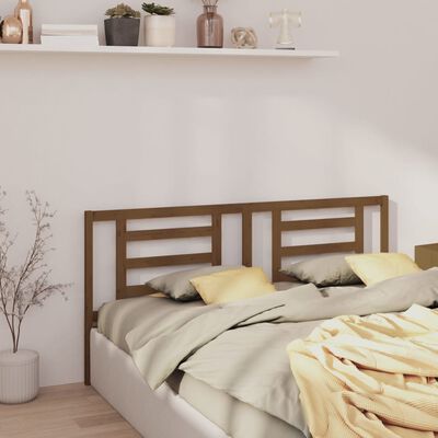 vidaXL Tăblie de pat, maro miere, 166x4x100 cm, lemn masiv de pin