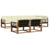 vidaXL Set de canapele de exterior 7 buc. Natural și Crem