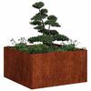 vidaXL Jardinieră Rusty 80x80x40 cm Oțel pentru intemperii