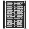 vidaXL Poartă de grădină Negru 110 x 155 cm Oțel vopsit electrostatic