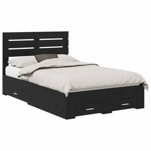 vidaXL Cadru de pat cu sertar cu headboard cu depozitare Lemn compozit