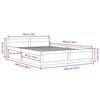 vidaXL Cadru de pat cu sertare King Size, 150x200 cm