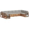 vidaXL Set canapea sectională cu pernă 10 pcs Gri natural și deschis