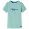 vidaXL Tricou pentru copii, kaki deschis, 116