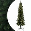 vidaXL Copac Artificial Slăb de Crăciun 120 cm 150 LED-uri Alb cald
