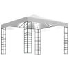 vidaXL Pavilion de grădină cu șiruri de lumini LED, alb, 3x3 m