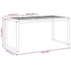 vidaXL Masă de grădină pentru dining Gri 160 x 80 x 75 cm