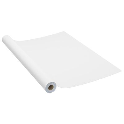 vidaXL Folie de mobilier autoadezivă, alb, 500 x 90 cm, PVC