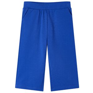 vidaXL Pantaloni pentru copii cu picioare largi, albastru cobalt, 104